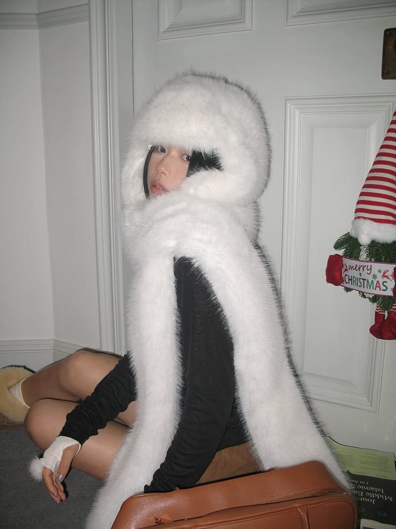 MINKY FUR HAT & SCARF