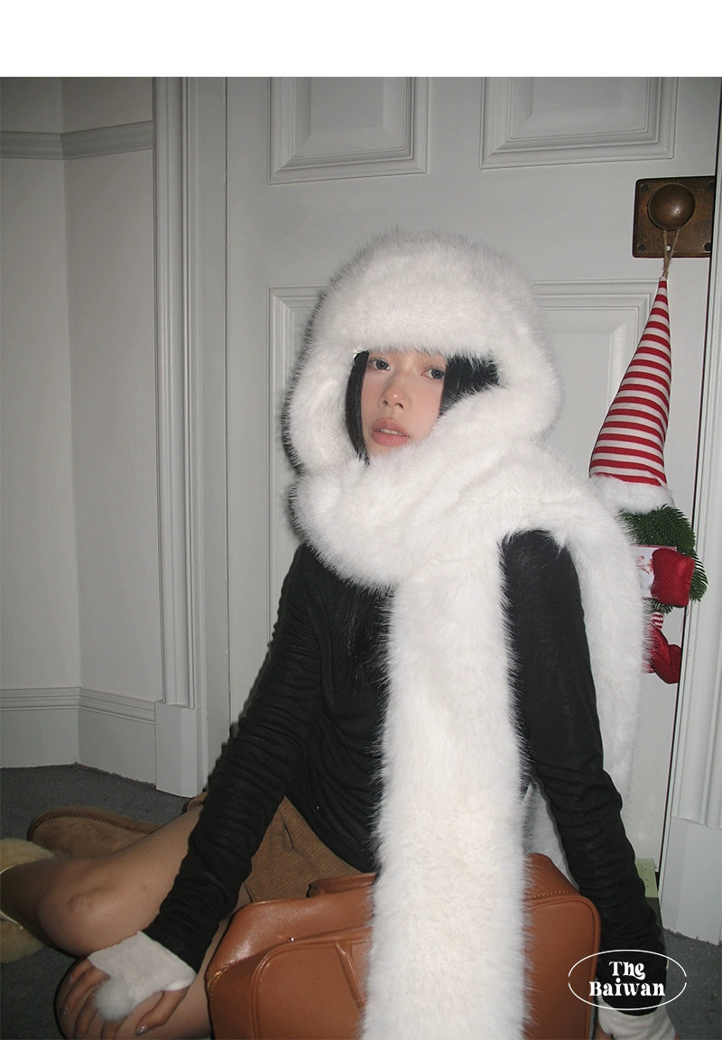 MINKY FUR HAT & SCARF